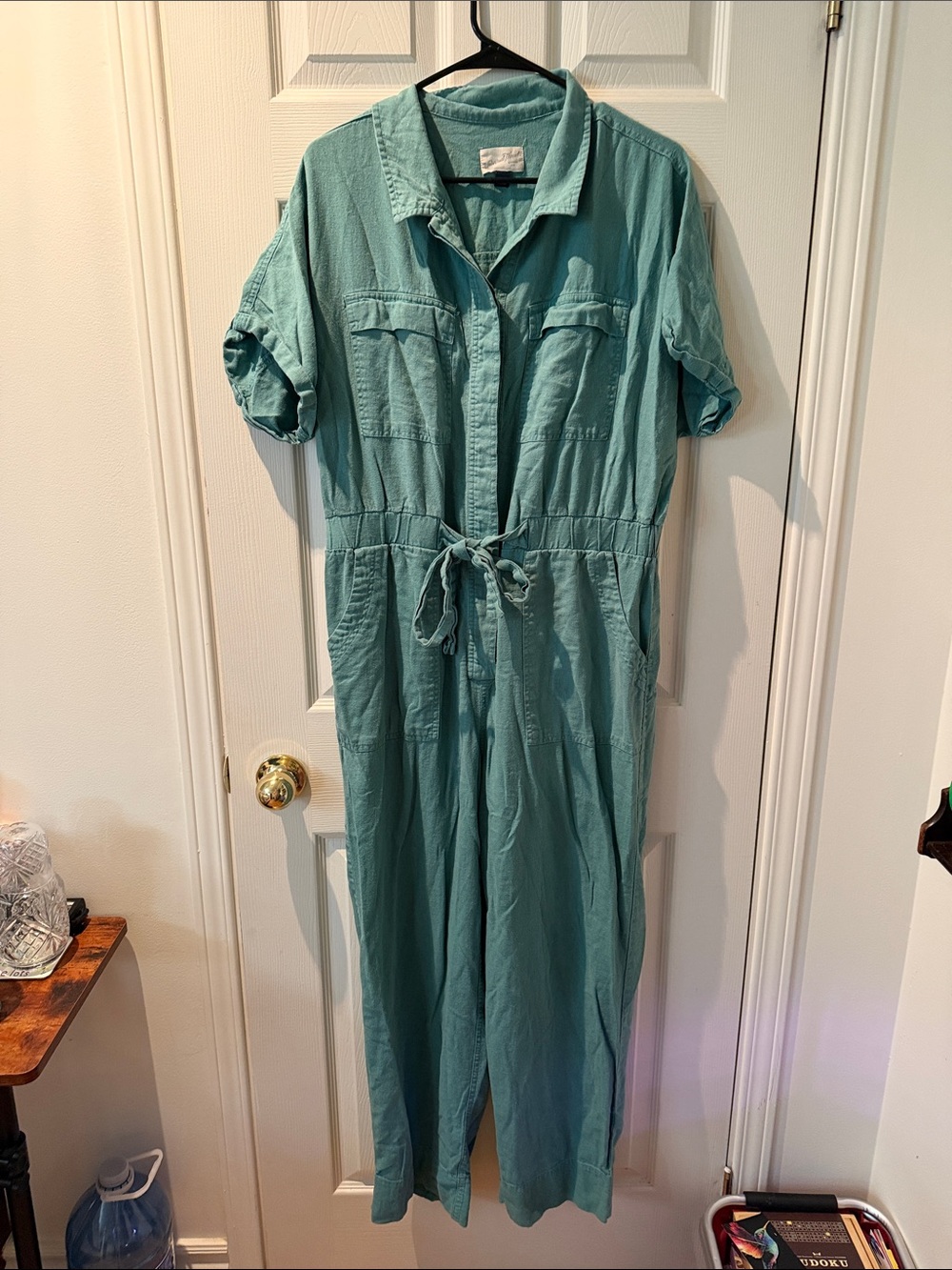 Universal Thread Dusty Teal Short Sleeve Utility Top
